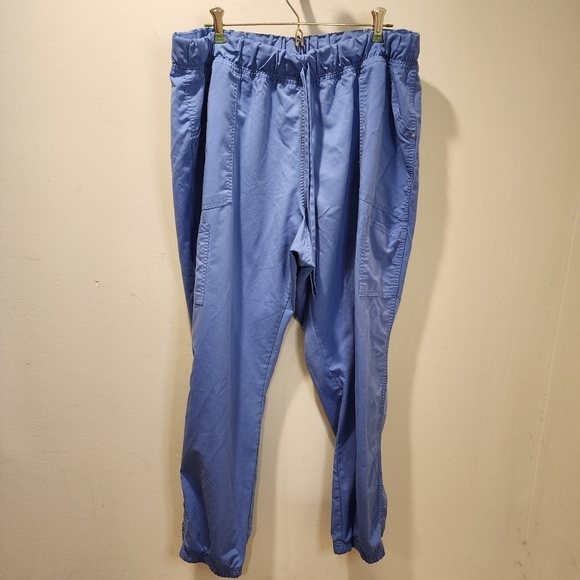 SCRUBSTAR women's ciel blue plus size scrub pants size 2XL - Picture 6 of 11